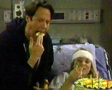 04Ep039G: Father and daughter eating frosting off the cake